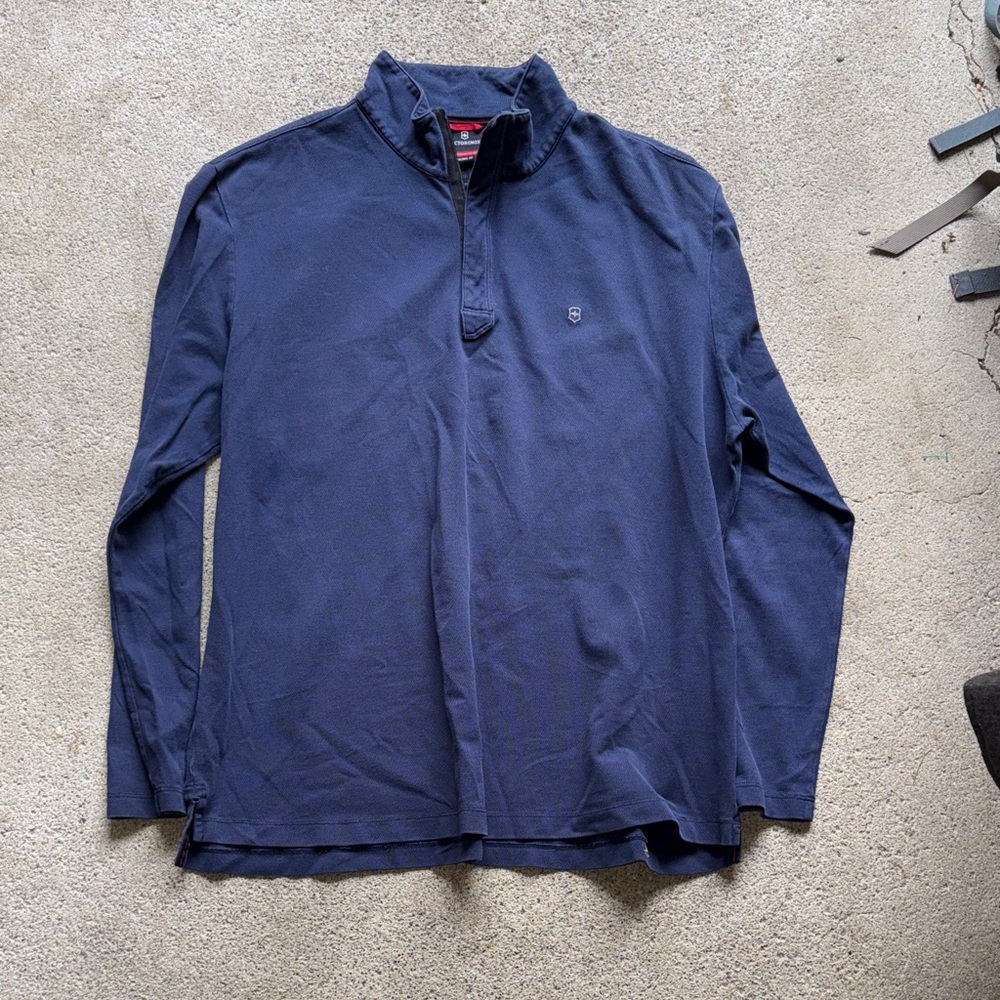 Victorinox Tailored Fit Quarter Zip Polo Shirt